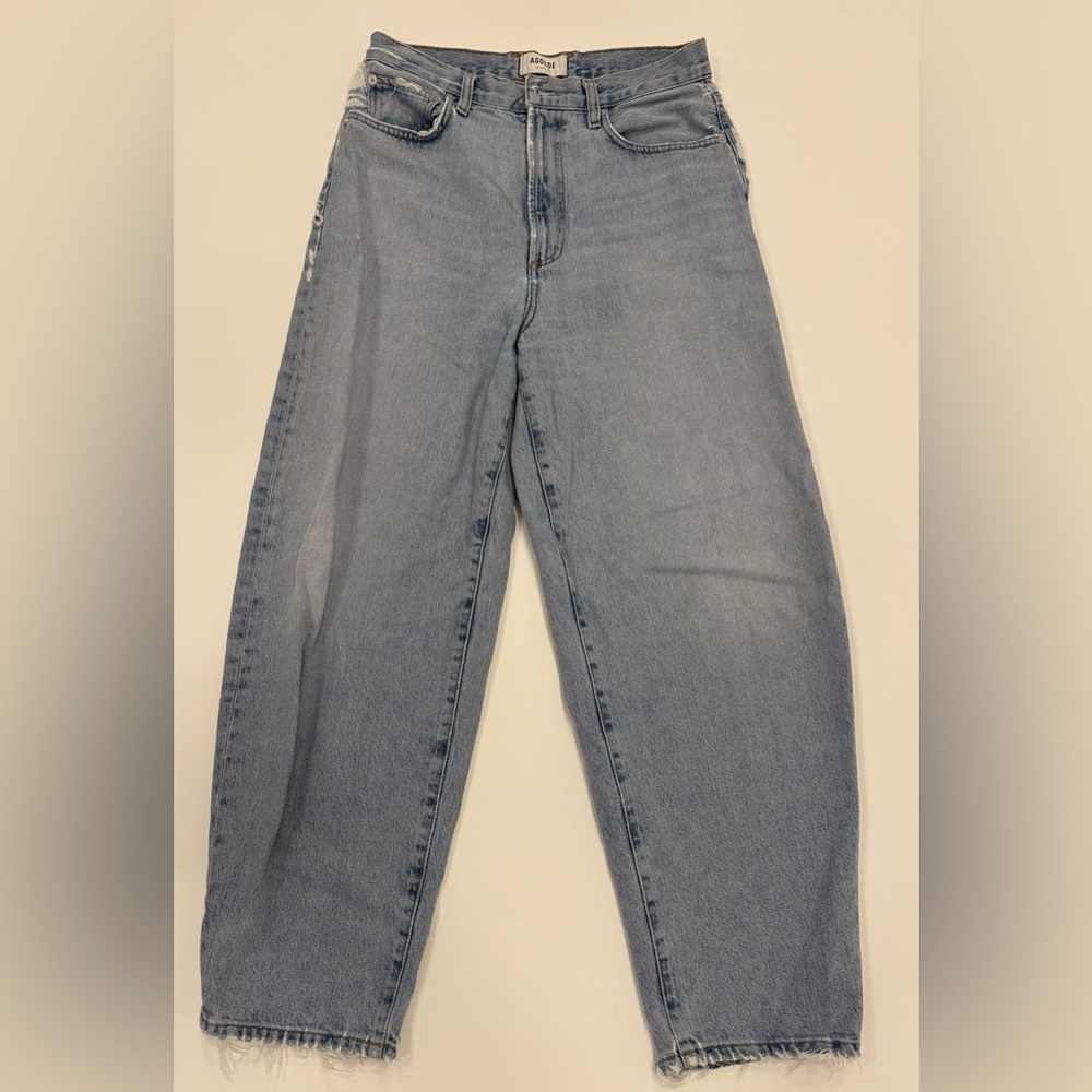 AGOLDE Blue Low Curve Fray Women’s Jeans 27 - Picture 7 of 13